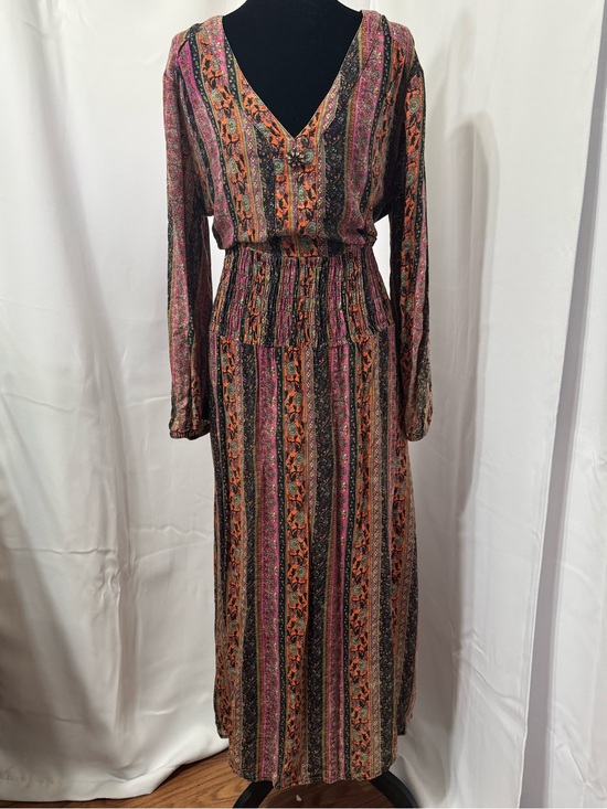 Aratta Silent Journey Dresses & Skirts - Aratta Silent Journey Stevie Nicks Maxi Dress Metallic Jacquard Boho Mixed XL